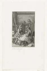 Tsaar Peter de Grote en burgemeester Nicolaes Witsen bestuderen een kaart, 1814