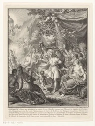 Allegorische voorstelling met Telemachus en Minerva