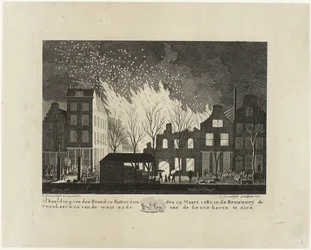 Brand in de brouwerij De Twee Leeuwen te Rotterdam, 1782