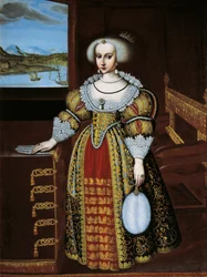 Portret van Christina van Zweden