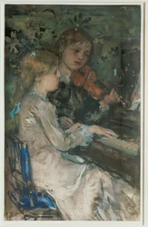Het duo (schilderij op doek)