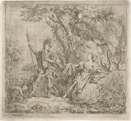 Venus tracht Adonis te weerhouden van de jacht