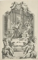 Allegorie op de zijde-industrie in Amsterdam