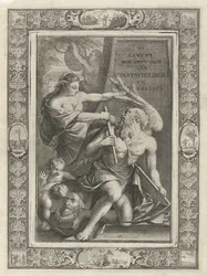 Verbeelding temt Vader Tijd; Titelpagina voor: J.C. Weyerman. De levens-beschryvingen der Nederlandsche konst-schilders en konst-schilderessen, 1729