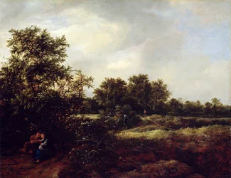 Duinlandschap met geliefden