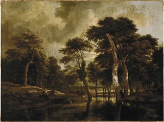 De jacht (schilderij op doek)