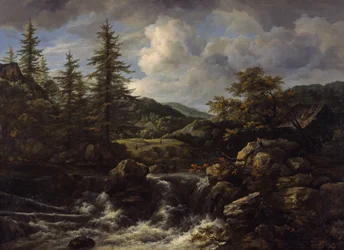 Boslandschap met waterval, ca. 1665-1670
