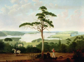 Sydney Harbour richting de Heads, 1848