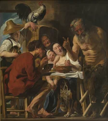 Satyr en boerenfamilie