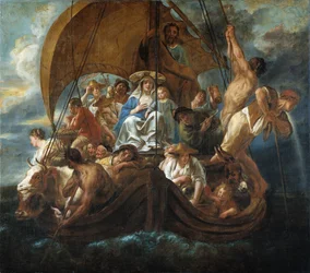 De Heilige Familie in een Boot, 1652