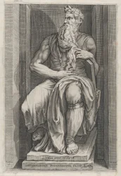 Speculum Romanae Magnificentiae: Mozes naar het beeldhouwwerk van Michelangelo, 16e eeuw