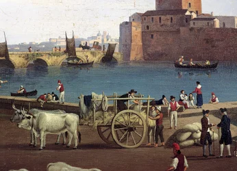Zicht op de haven van Taranto, door Philippe Hackert (1737-1807)