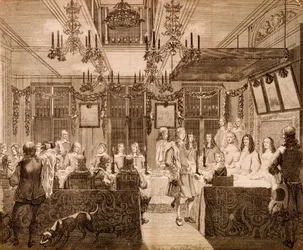 Het grote feest van de Staten van Holland voor de koning en de koninklijke familie, 1660
