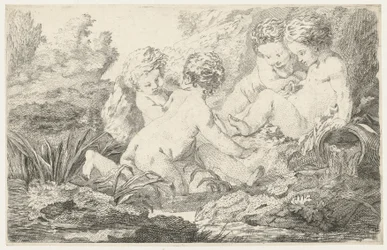 Allegorische groep kinderen
