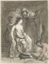 Schets van een boetende Magdalena (?)