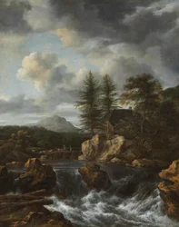 Noords landschap met waterval
