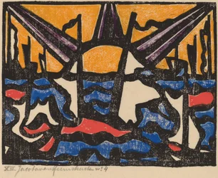 Landschap met een Zon