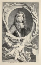 Portret van Anthony Ashley Cooper, graaf van Shaftesbury, illustratie uit 