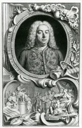 Portret van George Frederick Handel, 1768