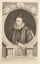 Portret van Thomas Sackville, Graaf van Dorset, Baron van Buckhurst, illustratie uit 