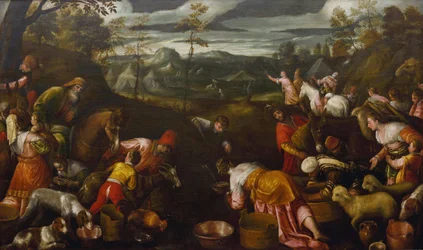 Mozes slaat water uit de rots