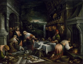 Christus in het huis van Maria, Martha en Lazarus