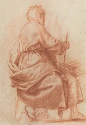 Zittende Geklede Man (verso)