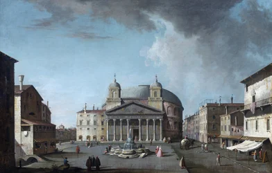 Uitzicht op het Pantheon in Rome