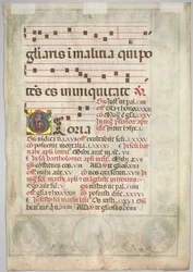 Blad uit een Graduaal: Gedecoreerde Initiaal (verso)