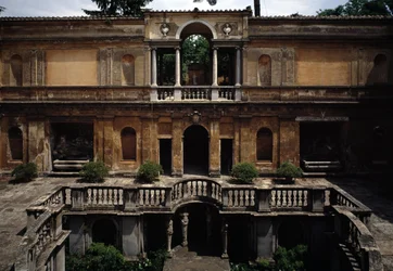 Uitzicht op villa Giulia