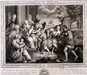De Herders die Geschenken Aanbieden aan Christus