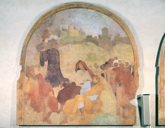 Christus in de Tuin, lunet uit de fresco cyclus van de Passie, 1523-6