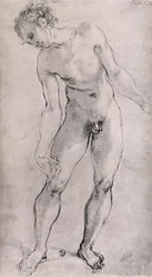 Studie van een mannelijke figuur voor het 