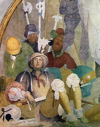 De Opstanding, lunet uit de fresco cyclus van de Passie, 1523-26