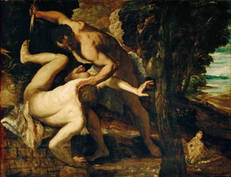 Kaïn en Abel (schilderij op doek)