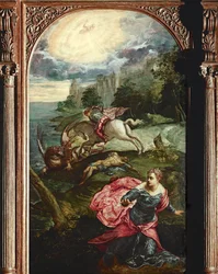Sint Joris en de Draak, circa 1560 (olieverf op doek)