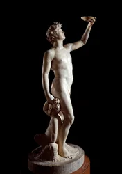 Bacchus (Bacco). Beeldhouwwerk van Jacopo Sansovino (Jacopo Tatti) (1486-1570). Marmer. 1510. Hoogte: 146 cm. Palazzo Bargello, Florence