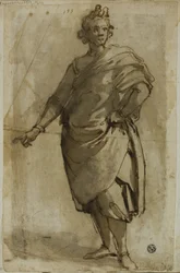 Staande mannelijke figuur