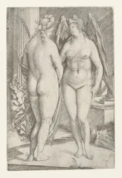 Allegorie met Victoria en Roem
