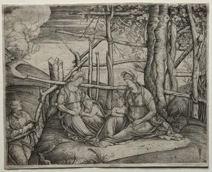 De Heilige Familie met St. Elizabeth