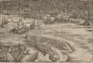Zicht op Venetië