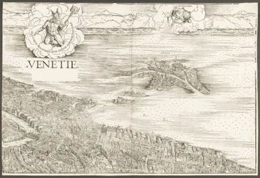Uitzicht op Venetië [bovenste middenblok], 1500