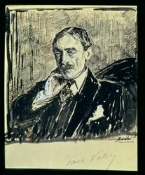 Portret van de Franse schrijver Paul Ambroise Valery (1871-1945)