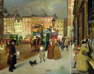 Sloane Street, Londen, ca. 1908-09 (olieverf op doek)