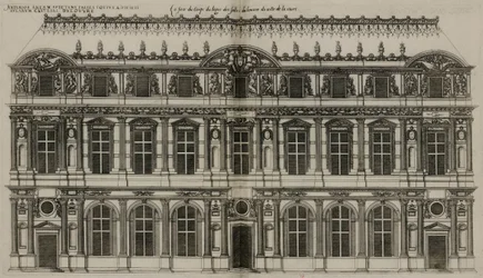 De gevel van Pierre Lescot gepubliceerd in 1576