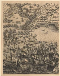 2. Paneel onderaan in het midden uit „De belegering van La Rochelle“