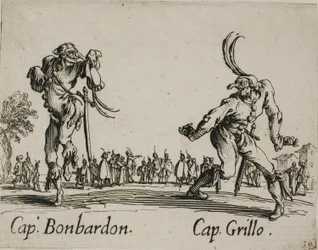 Kapitein Bonbardon - Kapitein Grillo, plaat 13 van Balli di Sfessania