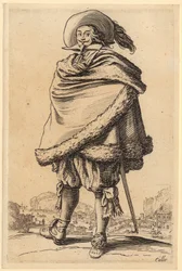 Edelsman met bontafgezette mantel, blad 10 uit de reeks „De adel”