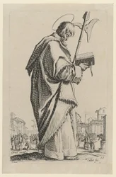 De heilige Matthias, blad 13 uit de serie „Jezus, de twaalf apostelen en Maria“