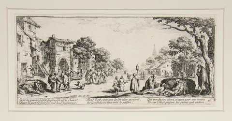 Les grandes misères de la guerre: No. 16 - Les mourants sur le bord des routes (De grote ellende van de oorlog: Nr. 16 - De stervenden langs de wegen)